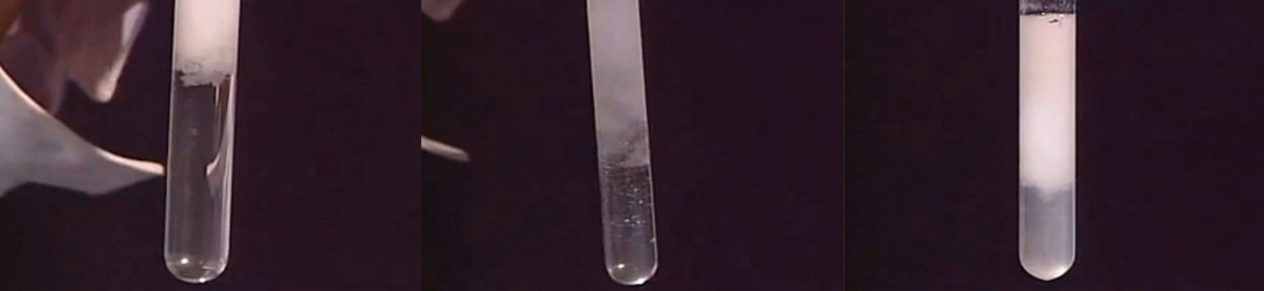 向NaOH溶液里滴加AlCl3溶液至過(guò)量,開(kāi)始無(wú)沉淀，過(guò)一會(huì)兒產(chǎn)生白色沉淀且不溶解